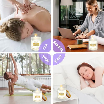 4 Pack Candles for Home Scented, Lavender & Cinnamon Candles Gifts for Women, 28 oz 200H Long zsalttBuy Supplements Australia
