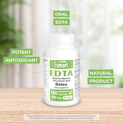Supersmart - EDTA 1000mg per Day - Calcium Disodium EDTA Supplement | Non-GMO SupersmartBuy Supplements Australia