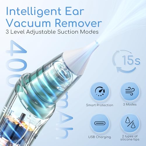 Ear Vacuum Wax Remover, Ear Wax Removal with 8 Pcs Ear Pick, Ear Wax GirugBuy Supplements Australia