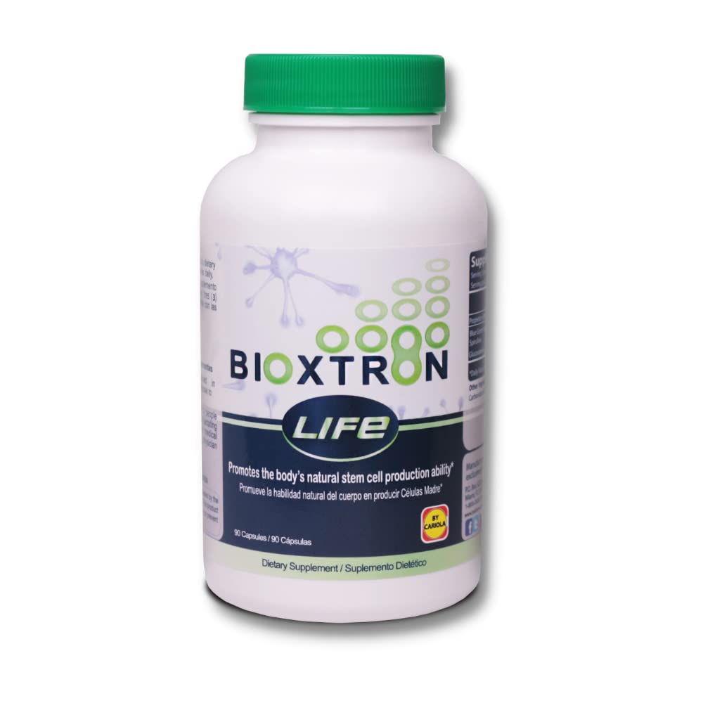 Bioxtron Life AFA Stem Cell Supplement - Joint Support & Muscle Pain - Immune System Support - Support Energy Levels - Stem Cell Production - Blue Green Algae Spirulina - 90 Caps + Cream 2 oz BioxtronBuy Supplements Australia