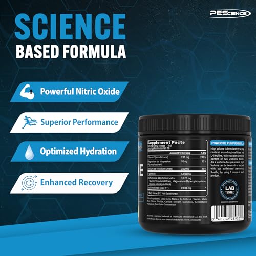 PEScience High Volume Nitric Oxide Booster Pump Pre Workout Powder, Sour Peach Candy PEScienceBuy Supplements Australia