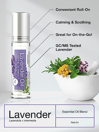 Lavender Essential Oil Roll On Blend | .33 fl oz (Pack of 2) | Roller for Skin | by Horbaach HorbäachBuy Supplements Australia