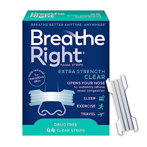 Breathe Right Nasal Strips | Extra Strength | Clear | For Sensitive Skin Breathe RightBuy Supplements Australia