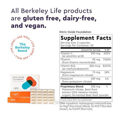 Berkeley Life Professional - Nitric Oxide Booster & Support Supplement with Organic Beetroot Berkeley LifeBuy Supplements Australia