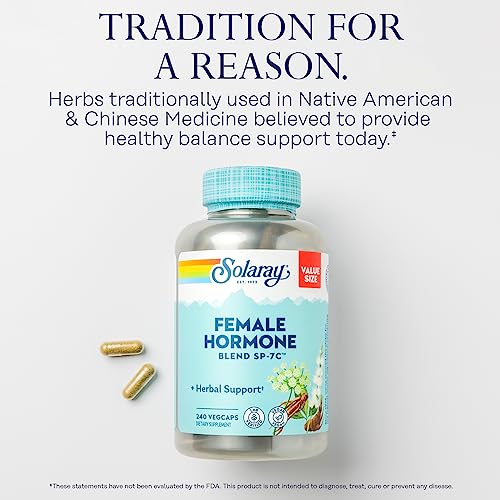Solaray Female Hormone Blend SP-7C, Herbal Support Hormonal Balance for Women SOLARAYBuy Supplements Australia