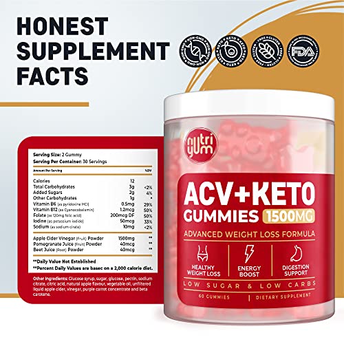 nutriyum ACV Keto Gummies 1500 mg - Low Carb Low Sugar Apple Cider Vinegar Gummies nutriyumBuy Supplements Australia