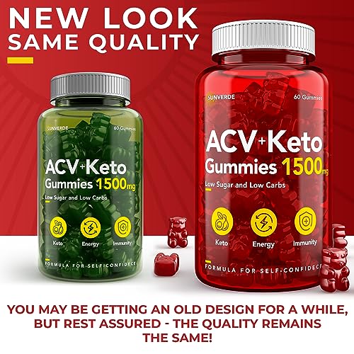 Keto ACV Gummies 1500 mg - Low Sugar Green Apple Flavor - Vegan ACV Keto Gummies SunVerdeBuy Supplements Australia