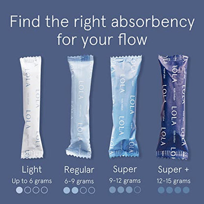 LOLA Organic Cotton Tampons, 60 Count - Tampons Regular, Period Feminine Hygiene Products LOLABuy Supplements Australia