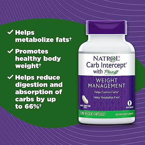 Natrol Carb Intercept with Phase 2 Carb Controller Capsules, White Kidney Bean Extract NatrolBuy Supplements Australia