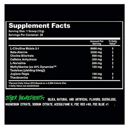 Pathogen Pre Workout - Energy Boosting Preworkout Powder, Energy Inducing Stimulants and Muscle Pump Evoking Compounds, (25 Servings, Nuka Colada)