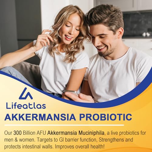 300 Billion AFU Akkermansia Muciniphila - Live Akkermansia Probiotics for Women & Men LifeatlasBuy Supplements Australia