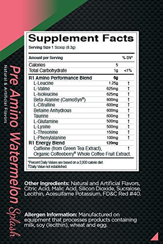 Rule 1 Proteins – Watermelon Splash, Anytime Energy Boost, R1 Pre Amino Acid Complex Rule 1 ProteinsBuy Supplements Australia