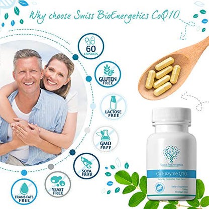 Co Enzyme Q10 CoQ10 300mg 60 Capsules - Superior Naturally Fermented Trans Form swiss bioenergeticsBuy Supplements Australia