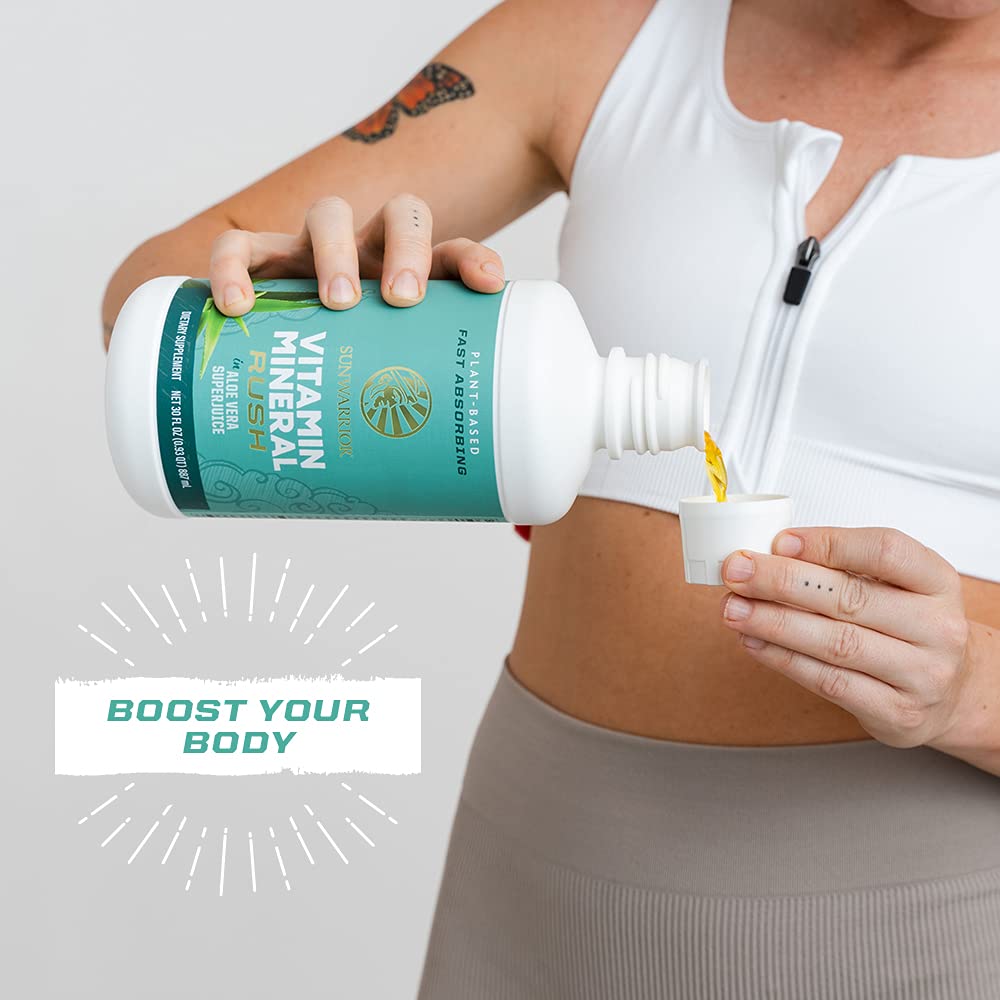 Sunwarrior Liquid Multivitamin Supplements & Minerals Vegan Plant-Based with Aloe Vera for Men and Women | Energy & Immune Support Gluten Sugar Dairy Free | 30 Fl Oz SunwarriorBuy Supplements Australia