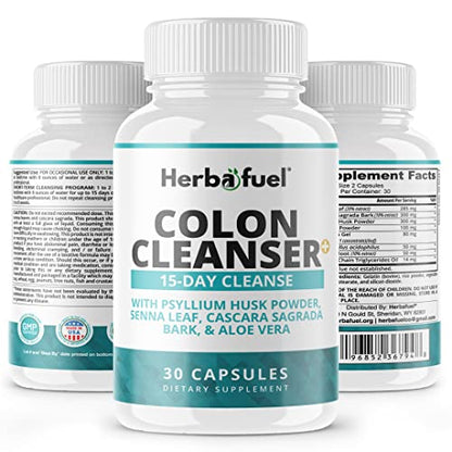 Herbafuel Colon Cleanse - Supports Detox, Gut Health, & Bloating Relief - Contains Herbs HerbafuelBuy Supplements Australia