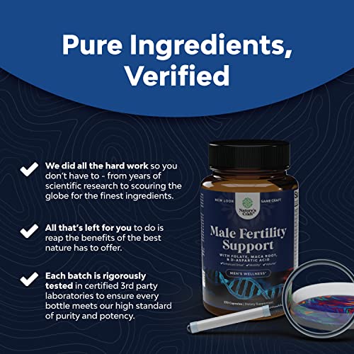 Prenatal Multivitamin Male Fertility Supplement - Mens Fertility Supplement with L-Arginine D-Aspartic Acid and Maca Root Prenatal Vitamins for Enhanced Motility Volume Potency and Fertility Support Natures CraftBuy Supplements Australia
