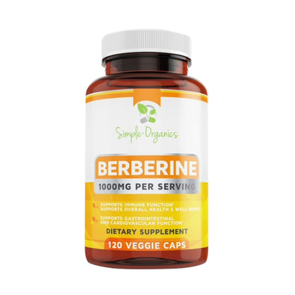 Simple-Organics Berberine 500mg (1000mg Per Serving) for Supports Healthy Immune 
