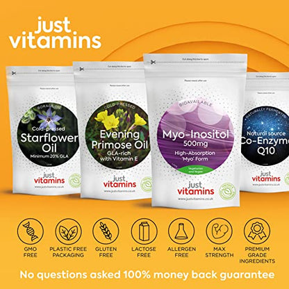Myo-Inositol Capsules - 500mg x90 Capsules - Pure Premium Quality Myo Inositol Vitamin Just VitaminsBuy Supplements Australia