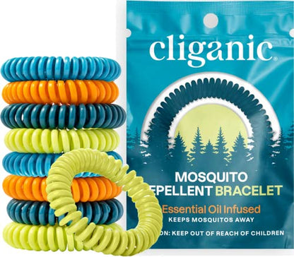 Cliganic 25 Pack Mosquito Repellent Bracelets, DEET-Free Bands, Individ CliganicBuy Supplements Australia