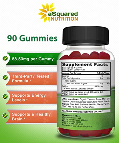 Saffron Gummies - Saffron Extract Supplement - Pure Gummy Supplements Alternative aSquared NutritionBuy Supplements Australia
