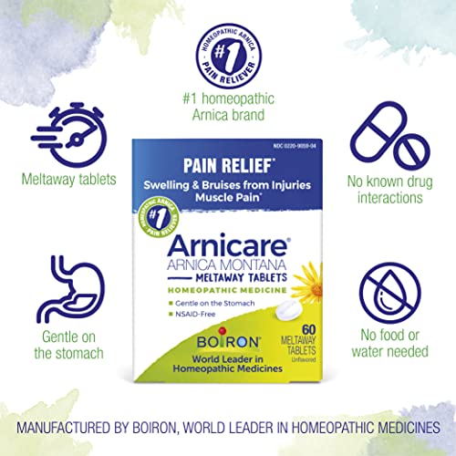 Boiron Arnicare Tablets for Pain Relief from Muscle Pain, Joint Soreness, Swelling from Injury or Bruises BoironBuy Supplements Australia