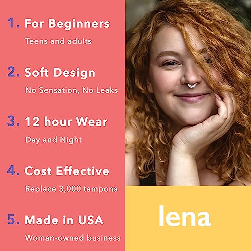 Lena Menstrual Cup | 12hr Reusable Period Silicone Soft Cup | Tampon and Pad Alternative LenaBuy Supplements Australia