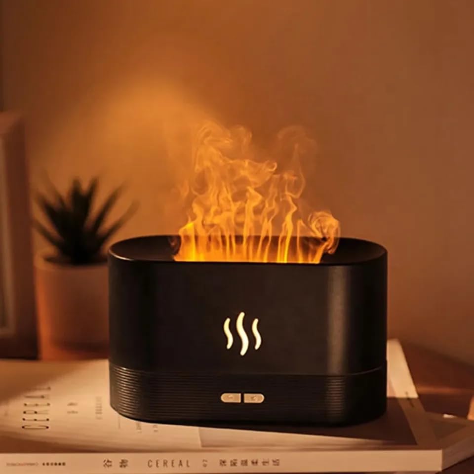 Flame Aroma Diffuser Humidifier 180ml, Oil Essential 2 Modes Brightness Aroma Humidifier GenericBuy Supplements Australia