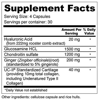 Wellness Resources JointAll - Joint Support Supplement with Natural Hyaluronic Acid, UC-II Collagen, Glucosamine, Chondroitin for Joint Strength and Comfort (120 Capsules) … Wellness ResourcesBuy Supplements Australia