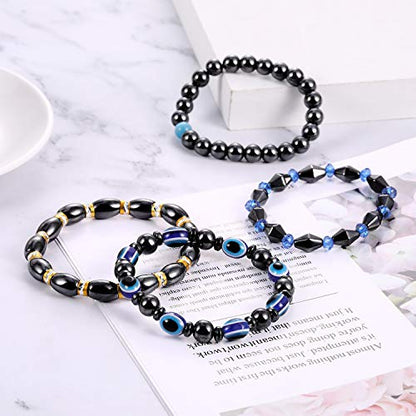 Hicarer 10 Pieces Magnetic Hematite Bracelets for Men Women Magnetic Bracelet Rock HicarerBuy Supplements Australia