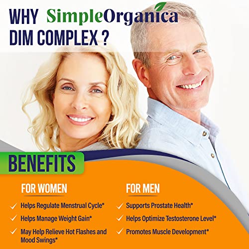 Simple Organica DIM Supplement for Women and Men 300mg with BioPerine, Broccoli Simple OrganicaBuy Supplements Australia