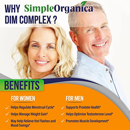 Simple Organica DIM Supplement for Women and Men 300mg with BioPerine, Broccoli Simple OrganicaBuy Supplements Australia