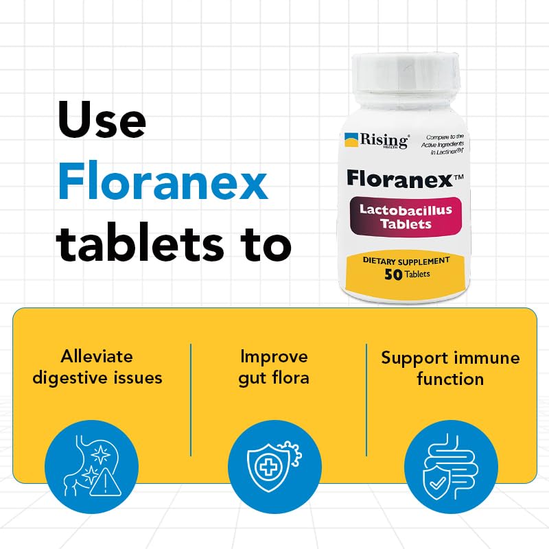 Rising Health - Floranex Tablets - Lactobacillus Probiotic Dietary Supplements - 50 Tablets RisingBuy Supplements Australia
