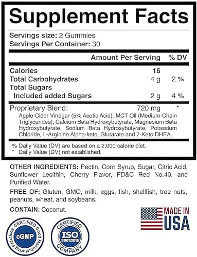 60 Counts Keto ACV Gummies Advanced Formula - Diet Gummies for Women & Men SukolBuy Supplements Australia