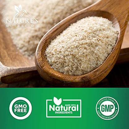 High Absorption Psyllium Husk Capsules 1450mg, Natural Soluble Fiber Supplement Non-GMO Nature's NutritionBuy Supplements Australia
