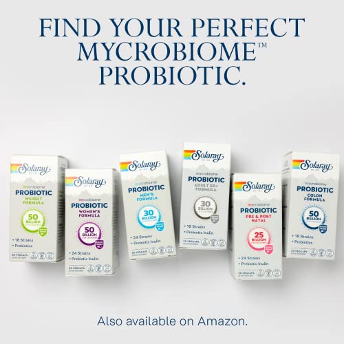 SOLARAY Mycrobiome Probiotic Women’s Formula, 24 Strains Plus Prebiotic Inulin SOLARAYBuy Supplements Australia
