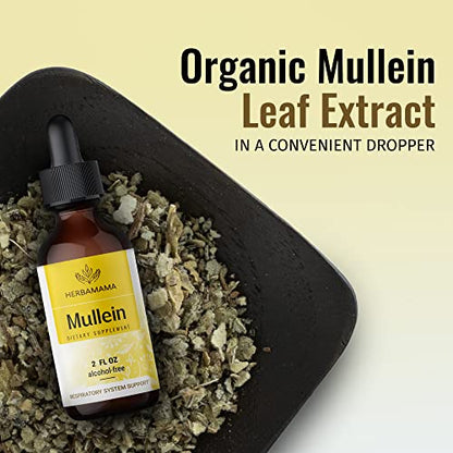 Mullein Leaf Tincture - Lung Cleanse - Vegan Lung Detox - Respiratory Health HERBAMAMABuy Supplements Australia