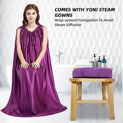 ElasignShopo Yoni Seat Kit, Wooden Vaginial Steaming Stool Chair Set with Gown for Feminine ElasignShopoBuy Supplements Australia