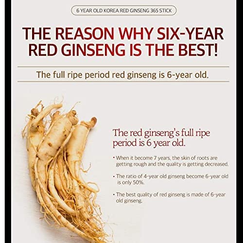 6 Years Red Ginseng 365 Stick Korea ginsengBuy Supplements Australia