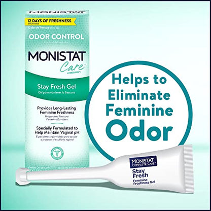 Monistat Stay Fresh Gel, Odor Eliminating Gel for Feminine Care, Fragrance Free Vaginal Gel, Prefilled MonistatBuy Supplements Australia
