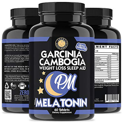 Garcinia Cambogia PM Weight Loss Sleep, All Natural Supplement w/Valerian Root & Melatonin Angry SupplementsBuy Supplements Australia
