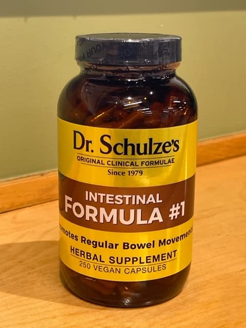 Dr. Schulze's Intestinal Formula #1 - Bowel Movement Supplement for Colon Health Support - Bloating & Constipation Aid - Intestinal Cleanse - All-Natural - Plant-Based - Vegan - 250 Count Dr. Schulze'sBuy Supplements Australia
