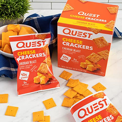 Quest Nutrition Cheese Crackers, Cheddar Blast, High Protein, Low Carb, Made with Real Cheese Quest NutritionBuy Supplements Australia