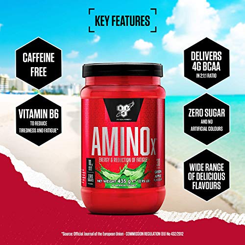 BSN Nutrition Amino X Supplement with Vitamin D, Vitamin B6 and Amino Acids, Green BSNBuy Supplements Australia