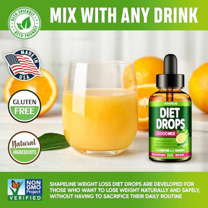 (Pack of 2) Weight Loss Drops - Made in USA - Appetite Suppressant for Women & Men SHAPELINEBuy Supplements Australia