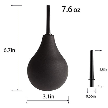 GNEGKLEAN Black Silicone Enema Bulb Kit 7.6oz Clean Anal Douche for Men Women with 19.7in GNEGKLEANBuy Supplements Australia
