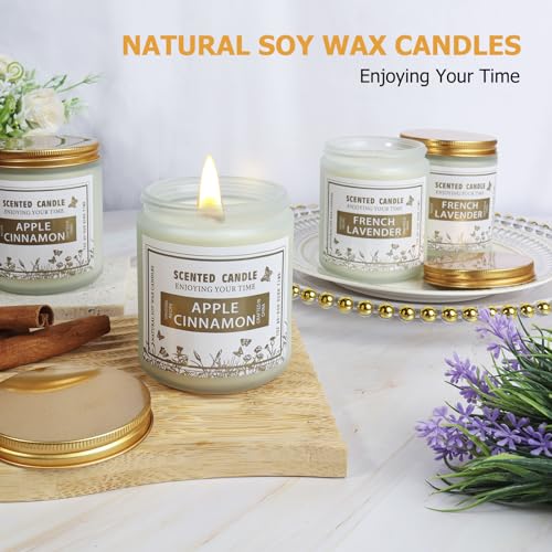 4 Pack Candles for Home Scented, Lavender & Cinnamon Candles Gifts for Women, 28 oz 200H Long zsalttBuy Supplements Australia