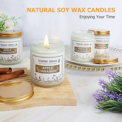 4 Pack Candles for Home Scented, Lavender & Cinnamon Candles Gifts for Women, 28 oz 200H Long zsalttBuy Supplements Australia