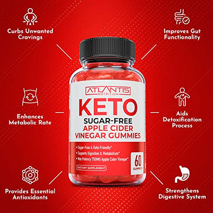 Sugar-Free Keto ACV Gummies for Weight Loss - Apple Cider Vinegar Keto ACV Gummies Atlantis NutritionBuy Supplements Australia