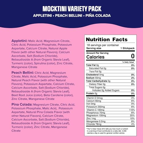 Ultima Replenisher Daily Electrolyte Drink Mix – Mocktini Variety, 18 Stickpacks – Hydration Ultima ReplenisherBuy Supplements Australia