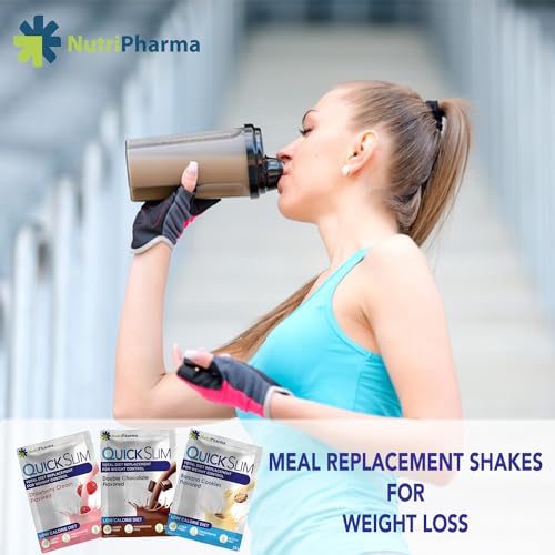 Quick Slim Meal Replacement Shake for Weight Loss, 30 Servings, 20g Protein, 27 Vitamins NUTRIPHARMA Quick SlimBuy Supplements Australia